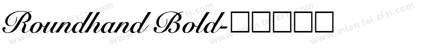 Roundhand Bold字体转换